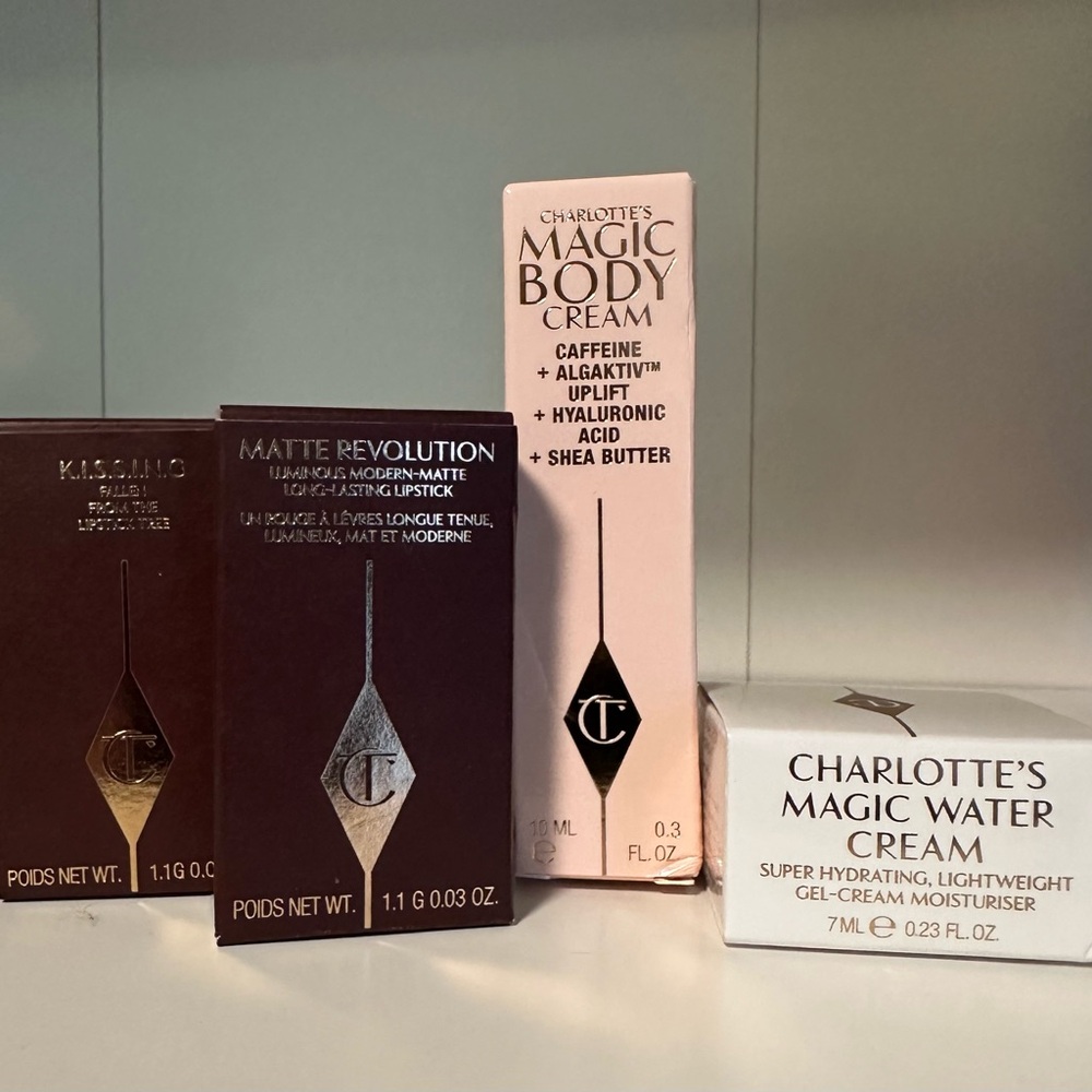 Charlotte Tilbury Lipstick, Magic Cream - Travel Size Bundle of 4
